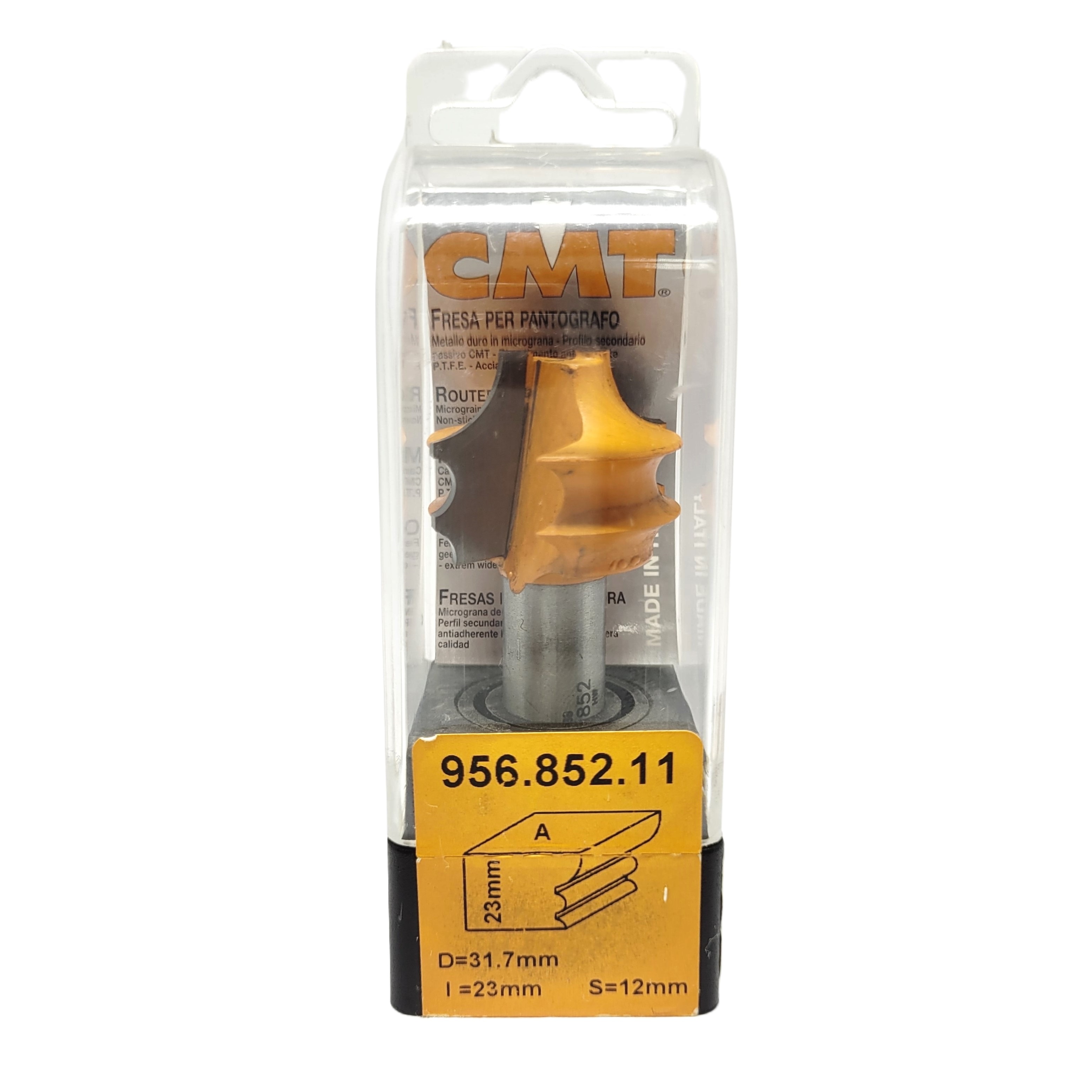 Fresa para Moldura HW Ø31,7x61,1mm (Haste 12) marca CMT - Cód. 956.852.11